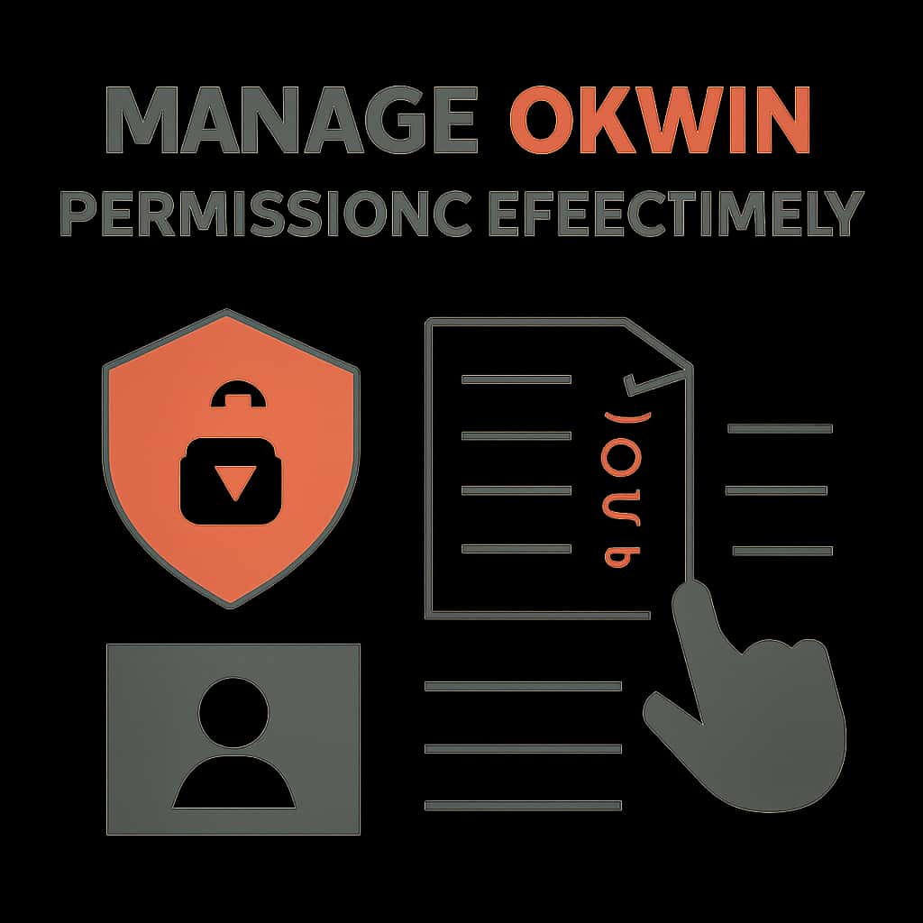 A diagram outlining how to manage Okwin permissions.