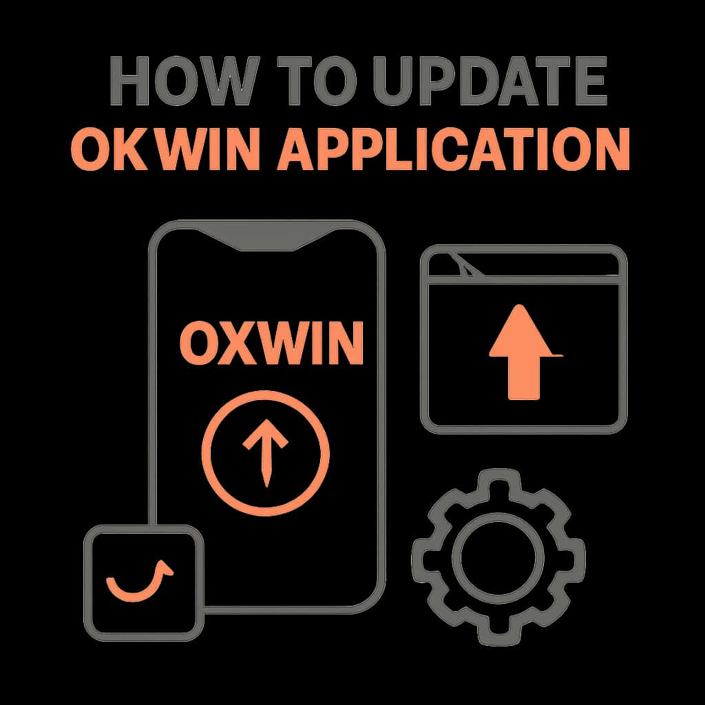 Diagram outlining steps to update the Okwin application.