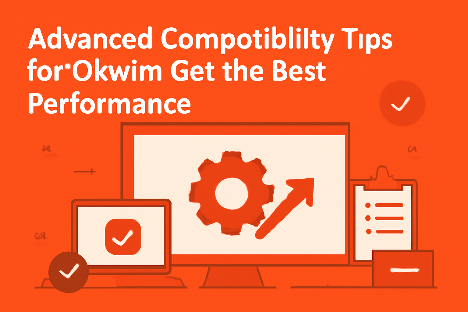Informational scene showcasing the update process for the Okwin app on Android.
