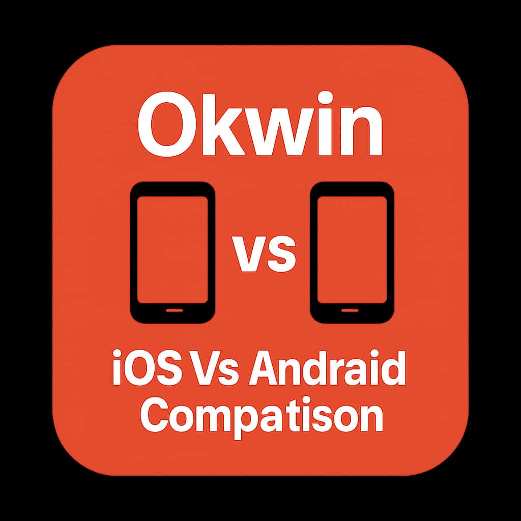 Minimalist badge representing Okwin iOS vs Android Comparison.