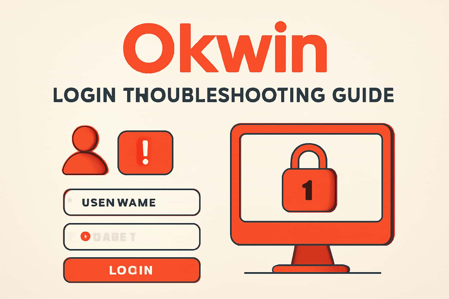 Okwin Login Troubleshooting Guide visual representation.