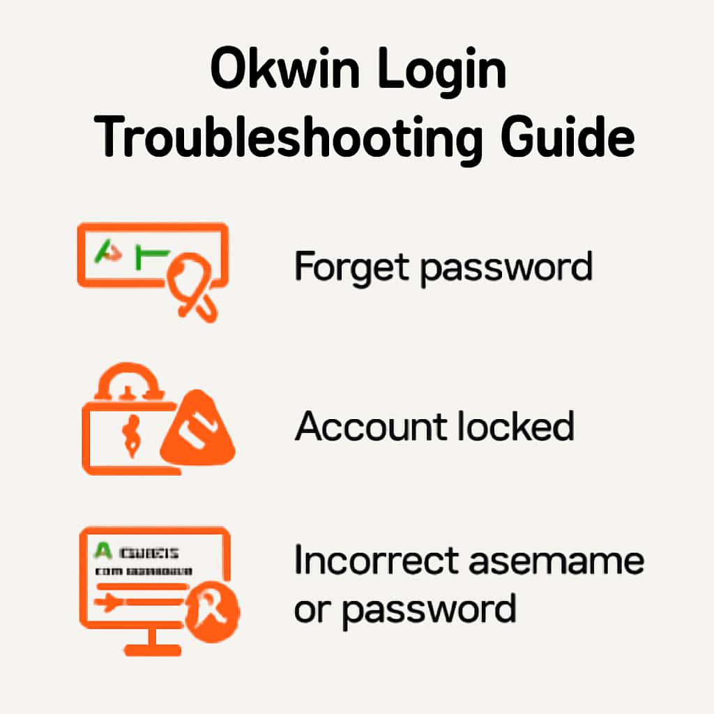 Diagram illustrating Okwin login issues.