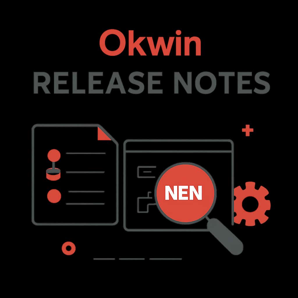A diagram illustrating key points of Okwin Release Notes.